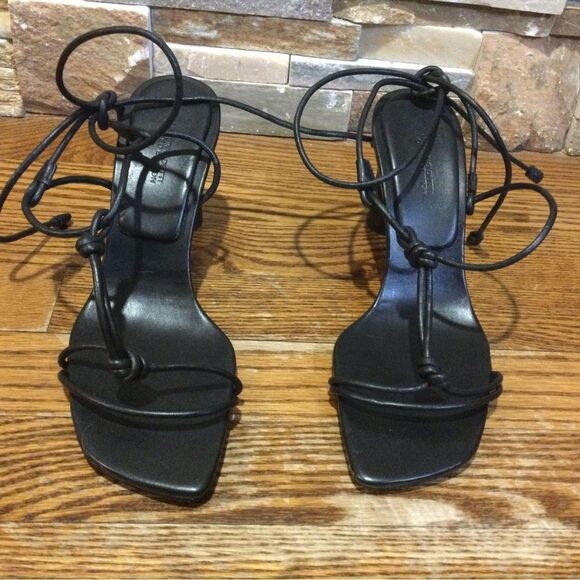 Massimo Dutti Shoes - MASSIMO DUTTI Leather Heels Sandals